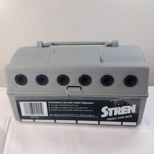 Stren Fishing Line Box small spool leader dispenser grey gray plastic Vintage